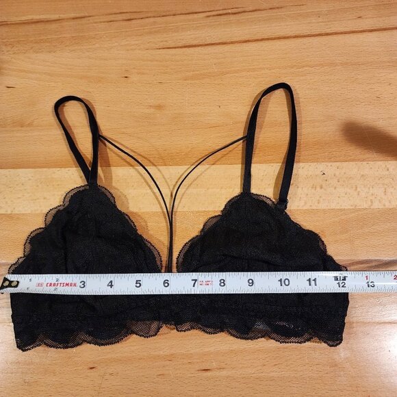 PINK Victoria's Secret Lace Triangle Cage Bralette Lightweight Scalloped sz SM - Picture 12 of 12